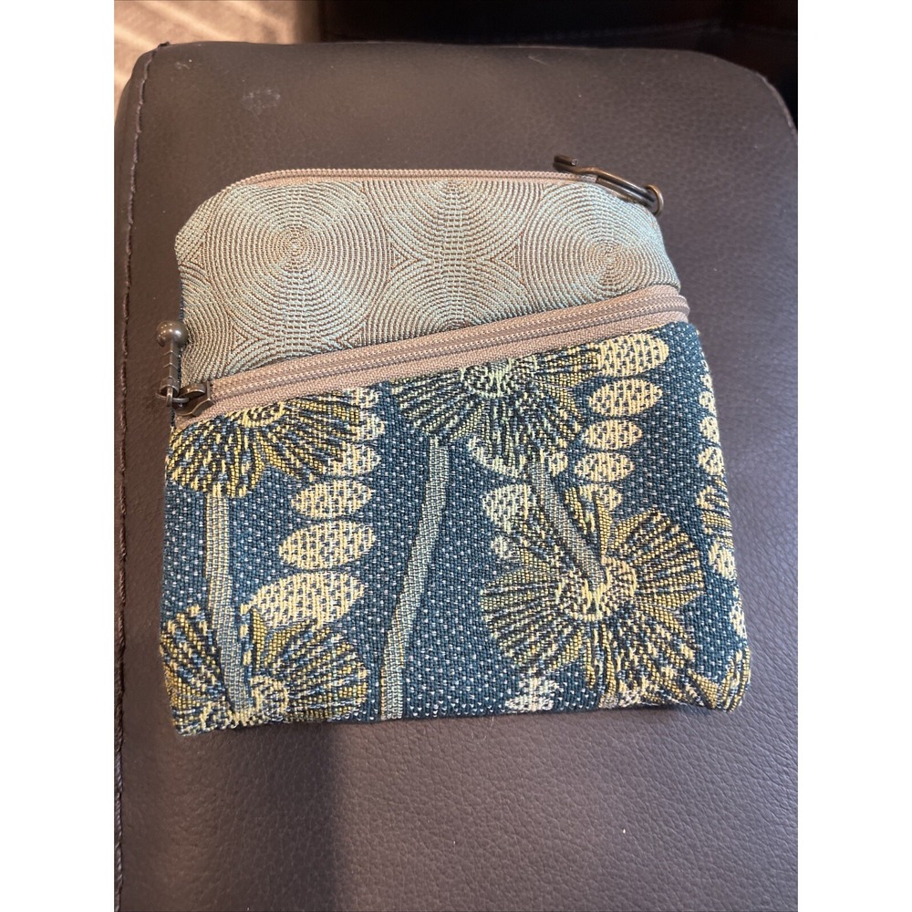 Maruca‎ Coin Pouch HandMade in CO Turquoise Green Brown